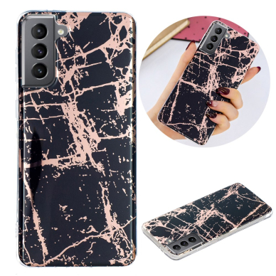 Samsung S21 FE Tracy nugarėlė Black&Gold Marble 3