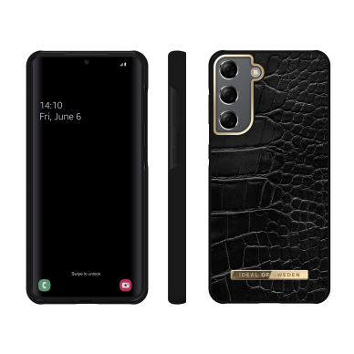 Samsung S21 iDeal Of Sweden nugarėlė Neo Noir Croco 1 Samsung S21 iDeal Of Sweden nugarėlė Neo Noir Croco 1