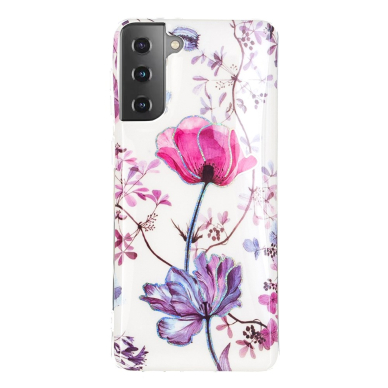 Samsung S21 PLUS balta Tracy nugarėlė Lotus Flower 2