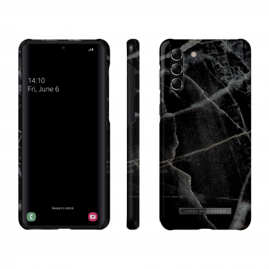 Samsung S21 PLUS iDeal Of Sweden nugarėlė Black Thunder Marble 1