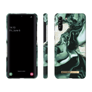 Samsung S21 PLUS iDeal Of Sweden nugarėlė Golden Olive Marble 1