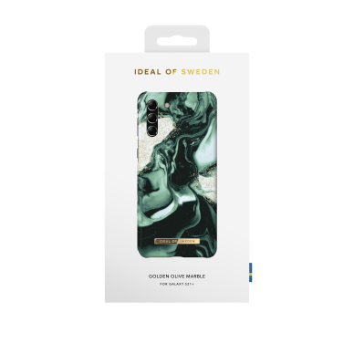 Samsung S21 PLUS iDeal Of Sweden nugarėlė Golden Olive Marble 2