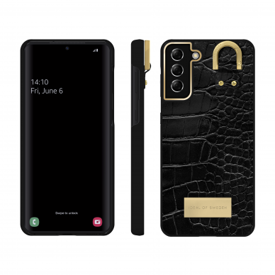 Samsung S21 PLUS iDeal Of Sweden nugarėlė su grandinėle Black Croco 1