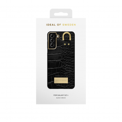 Samsung S21 PLUS iDeal Of Sweden nugarėlė su grandinėle Black Croco 2