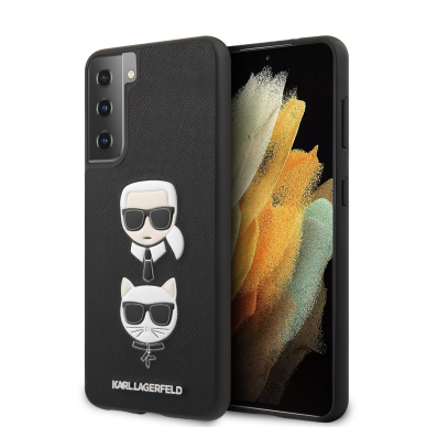 Samsung S21 PLUS juoda KARL LAGERFELD nugarėlė KLHCS21MSAKICKCBK