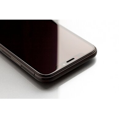 Samsung S21 PLUS juodas pilnas 3MK HardGlass MAX stiklas 1