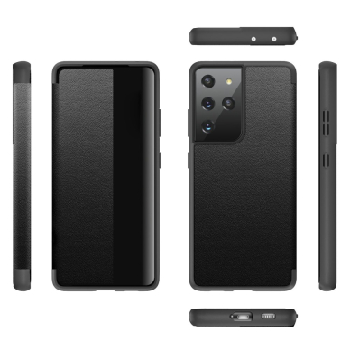 Samsung S21 PLUS juodas VIEW WINDOW 2 dėklas 4