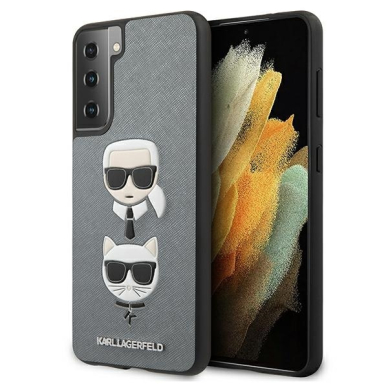 Samsung S21 PLUS pilka KARL LAGERFELD nugarėlė KLHCS21MSAKICKCSL
