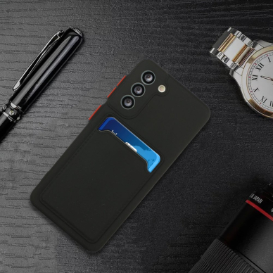 Samsung S21 PLUS Tracy juoda nugarėlė SOLID WITH CARD SLOT 5