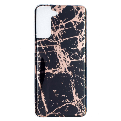 Samsung S21 PLUS Tracy nugarėlė Black&gold Marble+ 1