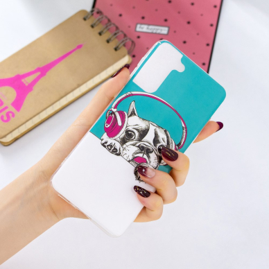 Samsung S21 PLUS Tracy nugarėlė Dog with Headset 4