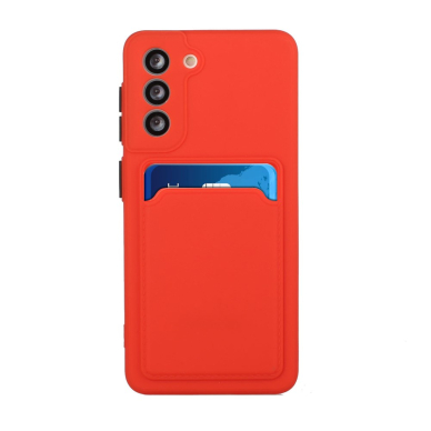 Samsung S21 PLUS Tracy raudona nugarėlė SOLID WITH CARD SLOT 1