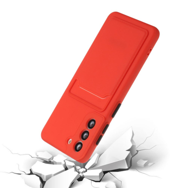 Samsung S21 PLUS Tracy raudona nugarėlė SOLID WITH CARD SLOT 4