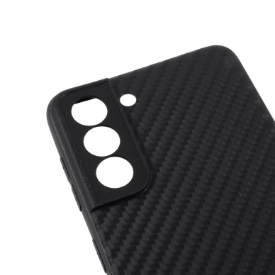 Samsung S21 Tracy juoda CARBON FIBER nugarėlė 6
