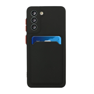 Samsung S21 Tracy juoda nugarėlė SOLID WITH CARD SLOT 1