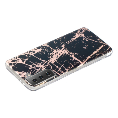 Samsung S21 Tracy nugarėlė Black&gold Marble+ 2