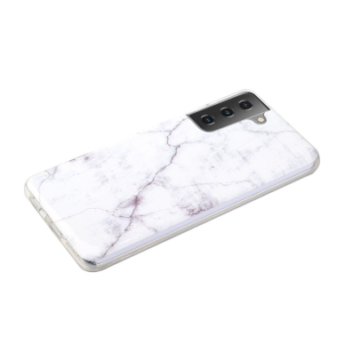 Samsung S21 Tracy nugarėlė White Marble 4