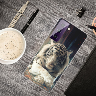 Samsung S21 Tracy nugarėlė White Tiger 1
