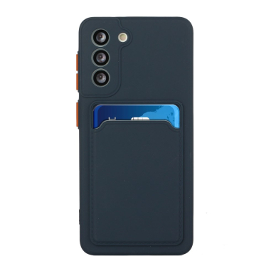 Samsung S21 Tracy tamsiai mėlyna nugarėlė SOLID WITH CARD SLOT 1