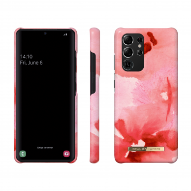 Samsung S21 ULTRA iDeal Of Sweden nugarėlė Coral blush Floral 1