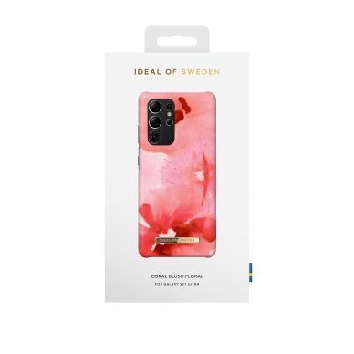 Samsung S21 ULTRA iDeal Of Sweden nugarėlė Coral blush Floral 2