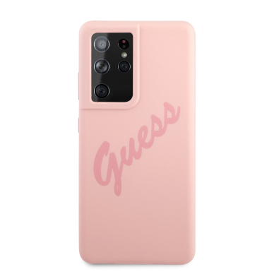 Samsung S21 ULTRA šviesiai rožinė GUESS nugarėlė GUHCS21LLSVSPI 2
