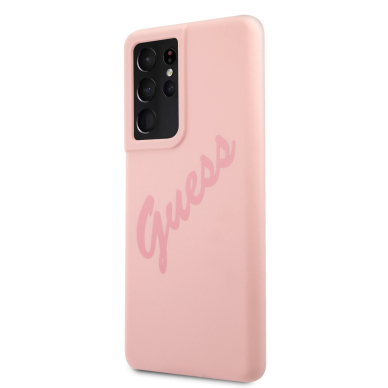 Samsung S21 ULTRA šviesiai rožinė GUESS nugarėlė GUHCS21LLSVSPI 3