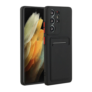 Samsung S21 ULTRA Tracy juoda nugarėlė SOLID WITH CARD SLOT