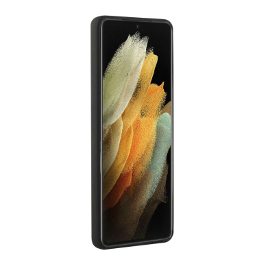 Samsung S21 ULTRA Tracy juoda nugarėlė SOLID WITH CARD SLOT 3