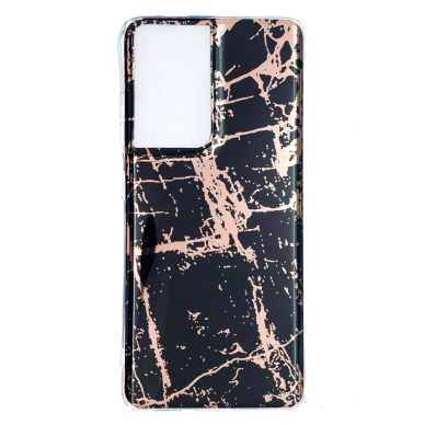 Samsung S21 ULTRA Tracy nugarėlė Black&gold Marble+ 1