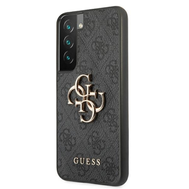 Samsung S22 black PU Leather 4G Metal Logo GUESS nugarėlė 1