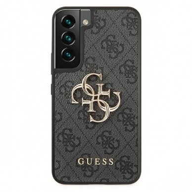 Samsung S22 black PU Leather 4G Metal Logo GUESS nugarėlė 2