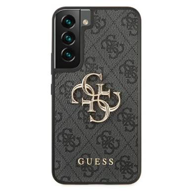 Samsung S22 black PU Leather 4G Metal Logo GUESS nugarėlė 2