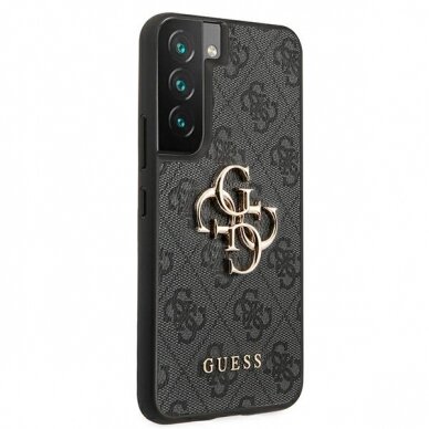 Samsung S22 black PU Leather 4G Metal Logo GUESS nugarėlė 3