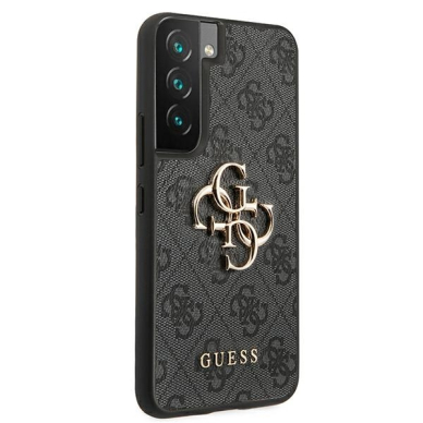 Samsung S22 black PU Leather 4G Metal Logo GUESS nugarėlė 3