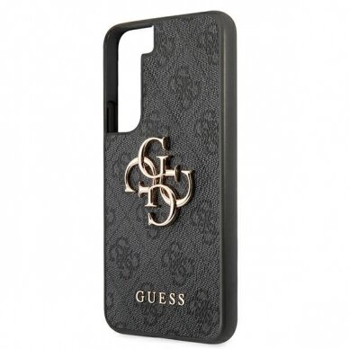 Samsung S22 black PU Leather 4G Metal Logo GUESS nugarėlė 5