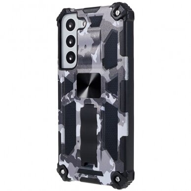 Samsung S22 juoda camouflage ARMOR METAL nugarėlė 2