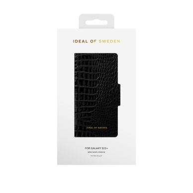 Samsung S22 PLUS iDeal Of Sweden Atelier Wallet dėklas Neo Noir Croco 4 Samsung S22 PLUS iDeal Of Sweden Atelier Wallet dėklas Neo Noir Croco 4
