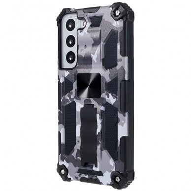 Samsung S22 PLUS juoda camouflage ARMOR METAL nugarėlė 2
