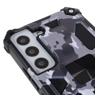 Samsung S22 PLUS juoda camouflage ARMOR METAL nugarėlė 6