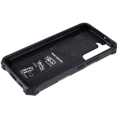 Samsung S22 PLUS juoda camouflage ARMOR METAL nugarėlė 8