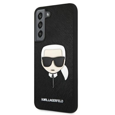 Samsung S22 PLUS juoda KARL LAGERFELD nugarėlė KLHCS22MSAKHBK 3