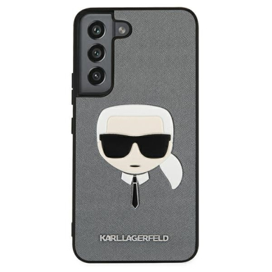 Samsung S22 PLUS sidabro sp. KARL LAGERFELD nugarėlė KLHCS22MSAKHSL 2