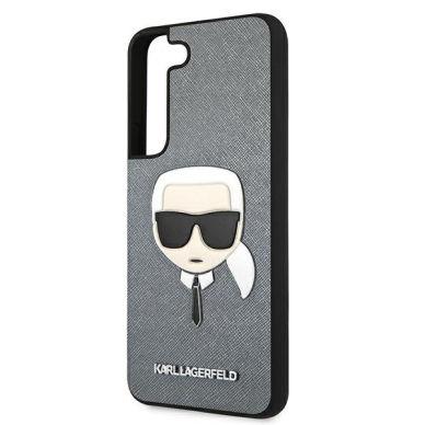 Samsung S22 PLUS sidabro sp. KARL LAGERFELD nugarėlė KLHCS22MSAKHSL 5