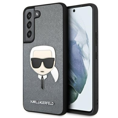 Samsung S22 PLUS sidabro sp. KARL LAGERFELD nugarėlė KLHCS22MSAKHSL