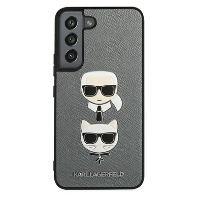 Samsung S22 PLUS sidabro sp. KARL LAGERFELD nugarėlė KLHCS22MSAKICKCSL 2