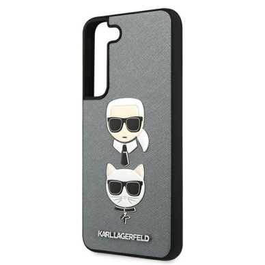 Samsung S22 PLUS sidabro sp. KARL LAGERFELD nugarėlė KLHCS22MSAKICKCSL 5