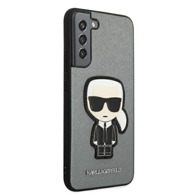 Samsung S22 PLUS sidabro spalvos KARL LAGERFELD nugarėlė KLHCS22MOKPG 4