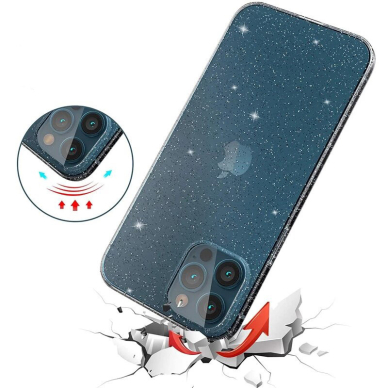 Samsung S22 PLUS skaidri Crystal Glitter nugarėlė 5