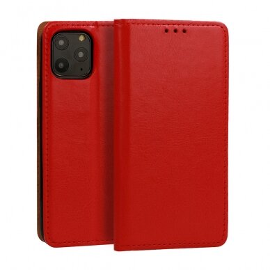 Samsung S22 raudonas odinis SPECIAL dėklas